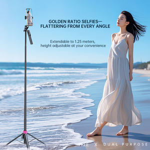 Cầm tay Gimbal ổn định điện thoại thông minh máy ảnh ổn định Selfie Stick Chân máy đứng không dây từ xa LED ánh sáng - Product Image 4