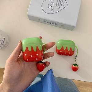 Instagram Strawberry Pendant para Apple <span class=keywords><strong>AirPods</strong></span> 1/2 Paquete completo Estuche para auriculares inalámbricos Bluetooth - Product Image 2