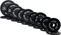 Plaques de poids en fonte de gymnastique commerciale kg lb équipement d'haltères durables pour l'haltérophilie plaques de poids en fonte