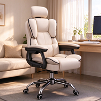Chaise de bureau inclinable pour la maison, chaise de bureau ergonomique confortable, pivotante, réglable en hauteur, pour le streaming en direct