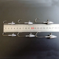 Tête de jig bionique haute résistance 3,5-35g, hameçon anti-accrocs en plomb pour leurre de pêche au bar, au crappie, en eau douce et en eau salée