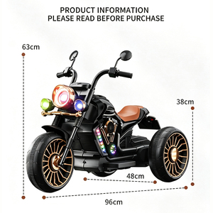 Moto électrique pour enfants 6V, voiture à pédales pour enfants, jouets à <span class=keywords><strong>3</strong></span> <span class=keywords><strong>roues</strong></span>, lumières et musique, moto électrique pour garçons et filles - Product Image 6