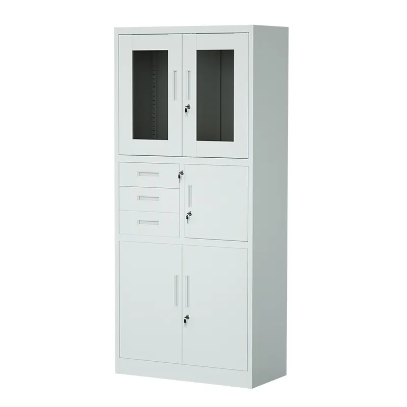 Iron Cabinet Office Storage Metal Cupboard Documents and Files Cabinet with drawer and safe box