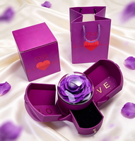 Großhandel Kreative Doppelt-Öffnende Ewige Blumen-Mosaik Große Rosen-Geschenkbox im Schubladenstil, Anpassbares Produkt mit LED für Weihnachten und Ostern