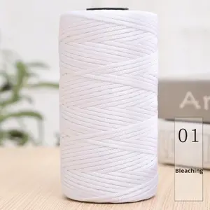 Mercerisé coton lin ceinture plate corps léger glace soie ligne creuse bricolage <span class=keywords><strong>été</strong></span> tissé à la main <span class=keywords><strong>chapeau</strong></span> coussin couverture chaussures crochet teint - Product Image 6