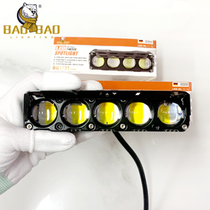 BAOBAO 6 yeux DC12V aluminium Mini systèmes d'éclairage de conduite blanc jaune <span class=keywords><strong>LED</strong></span> phares antibrouillard <span class=keywords><strong>ampoule</strong></span> pour vélo <span class=keywords><strong>moto</strong></span> - Product Image 1