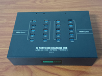 Nouveau Hub USB 3.0 Sipo-lar A-223 20 ports, 100-240VAC, alimentation 200W, station d'accueil pour transfert de données et charge