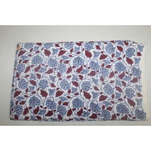 Tela de Algodón Estampada a Mano al por Mayor, Tela de Algodón Ligera, Tela Floral Hecha a Mano en India para Confección de Vestidos para Niñas - Product Image 5