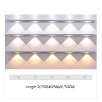 Lampu malam LED Sensor gerak cerdas, lampu malam LED magnetik, induksi manusia, lemari, lampu malam Tipe C dapat diisi ulang