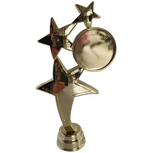 Trofeo che fa rifornimenti personalizzato trofeo d'oro figura di plastica stella