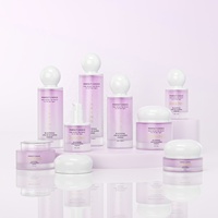 Soins de la peau personnalisés biodégradables pot cosmétique unique bouteilles de sérum de luxe pour le visage ensemble de pots de bouteille cosmétique givré mat