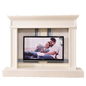 अनुकूलित 2.2 मीटर यूरोपीय शैली आधुनिक लकड़ी के मैटल फायरप्लेस टीवी स्टैंड लिविंग रूम सजावटी कैबिनेट 65 "+ फिट दीवार घुड़सवार - Product Image 2