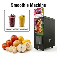 Máquina Expendedora de Smoothies de Frutas con Autolimpieza, Gestión Basada en la Nube con Wi-Fi, Pago con Tarjeta de Crédito y Código QR, Acero Inoxidable, Agua Electrolizada