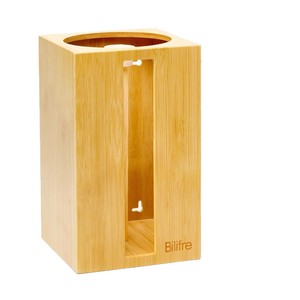 Bilifre Bamboo Toilet <b>Paper</b> Holder Desktop Storage Box For Bathroom <b>Kitchen</b> Use - Product Image 1