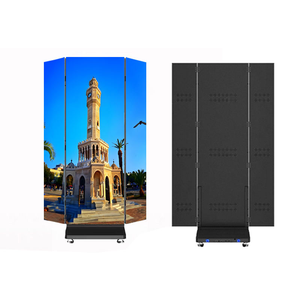 Écran d'affichage LED couleur double face pliable à prix d'usine avec support de sol pour extérieur et télécommande d'animation - Product Image 6