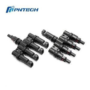 PNTECH 1000V DC Conector Solar Fotovoltaico PPO Aislamiento 30A T Rama Cobre IP65 Protección Sistema de Energía Solar - Product Image 1