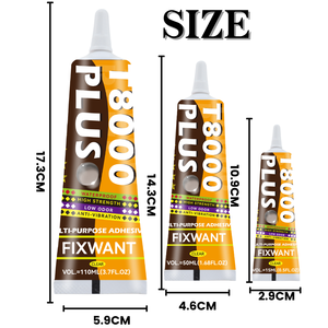Pegamento adhesivo impermeable transparente T8000 PLUS, 15ml, reparación de teléfono, reloj, tela de cuero, madera, Metal, manualidades DIY, Unión fuerte <span class=keywords><strong>Universal</strong></span> - Product Image 2