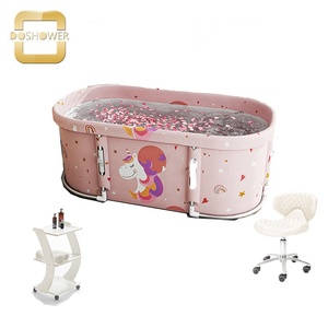 Meubles de salon de manucure pour enfants mignons et roses, baignoire pour enfants avec meubles de salon personnalisés pour le bain des enfants - Product Image 3