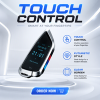 Sistem Kunci Mobil Universal CF588 Comfortable Entry Smart LCD 4-Tombol, Modifikasi Sistem Masuk Tanpa Kunci untuk Kendaraan Audi Chevrolet