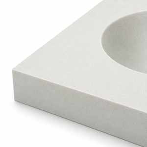 Poulars - Lavabo de Pedestal de Piedra Natural de Lujo para Montar en la Pared, Lavabo de Mármol Statuario Bianco - Product Image 3