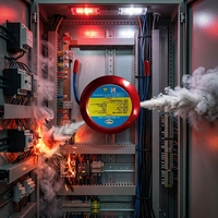 Extincteur automatique Jianhao QRR0.03GW/S 20g, patch d'extinction d'incendie, aérosol activé par la chaleur, auto-adhésif, classe A, montage mural
