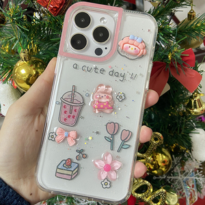 เคสโทรศัพท์ TPU 2.5 มม. แบบกำหนดเองได้ ลายการ์ตูน 3 มิติ น่ารัก สำหรับ OPPO Reno 4 7 4G 10 11 Pro A18 A38 4G A58 A78 <span class=keywords><strong>5G</strong></span> - Product Image 5
