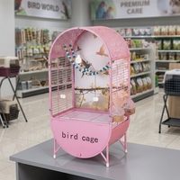 Vente en gros de cages à oiseaux en métal rondes classiques, décoratives, pour canaris, cockatoos, fournitures pour animaux de compagnie