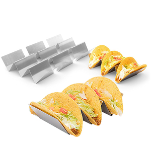 Grill safe taco stainless steel trays Taco stand style truck tray Baking Taco Holder - Product Image 2
