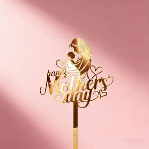 Décoration <span class=keywords><strong>de</strong></span> gâteau <span class=keywords><strong>de</strong></span> la Fête des Mères style Ins, insert double couche, carte, nouveau style, topper papillon - Product Image 3