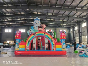 Bassin à Bébés Gonflable Géant Personnalisé en Caoutchouc Coloré, Équipement d'Amusement Commercial Multi-Toboggans, Marque <span class=keywords><strong>YFN</strong></span>, Garantie 1 An - Product Image 4