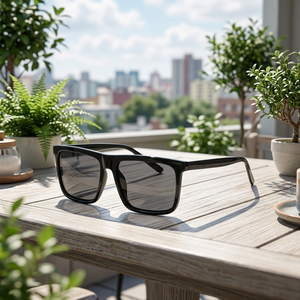 Gafas <span class=keywords><strong>de</strong></span> <span class=keywords><strong>Sol</strong></span> Polarizadas <span class=keywords><strong>de</strong></span> Diseño <span class=keywords><strong>para</strong></span> Hombre, al por Mayor, con Etiqueta Privada, Cuadradas, Negras, con Protección UV - Product Image 3