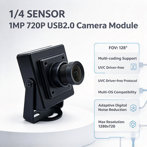 1MP 720P USB2.0 กล้อง H63P เซ็นเซอร์ CMOS มุมกว้าง 128 องศา DFOV FF MF โรลลิ่งชัตเตอร์สำหรับโมดูลจดจำใบหน้า - Product Image 1
