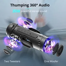 Tronsmart T7 Speaker Wireless Speaker with 360 degree Surround Sound BT 5.3 LED Modes True Wireless Stereo APP outdoor audio