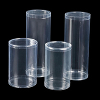 Boîte d'emballage cylindrique en plastique, emballage cadeau, tube d'emballage transparent en PVC PET