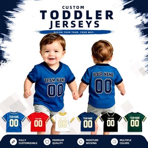 Maillot de football personnalisé pour tout-petit, tenue de premier anniversaire, nom et numéros d'équipe personnalisés pour les fêtes d'anniversaire - Product Image 1