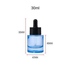 Thủy tinh loạt 1oz 2oz 30g bao bì màu xanh dầu dropper chai thủy tinh mỹ phẩm chăm sóc da kem lọ với nắp đậy màu đen container - Product Image 5