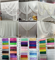 Rideau de fond en polyester et élasthanne extensible 4 directions blanc moderne, panneau de fond, tuyau et draperies pour la décoration de scène de mariage, d'événements et de fêtes