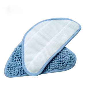 Light Blue <b>Triangle</b> Chenille Steam <b>Mop</b> Cover 17x29Cm For Home Use - Product Image 5