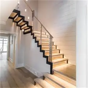 Cbmmart phong cách Úc cầu thang Thiết kế rắn gỗ treads cầu thang nổi với lan can