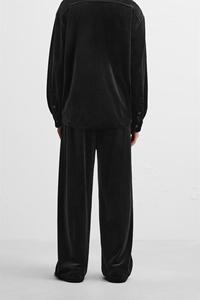 <span class=keywords><strong>Pantaloni</strong></span> da Uomo Casual Eleganti con Vestibilità Ampia e Drappeggiata, <span class=keywords><strong>in</strong></span> <span class=keywords><strong>Velluto</strong></span> Vintage, Gamba Larga Dritta, <span class=keywords><strong>Vita</strong></span> Elasticizzata, Stile Baggy - Product Image 2