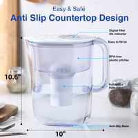 Carafe filtrante Bluetech HS529 à succès avec cartouches filtrantes au charbon actif F003 pour usage domestique