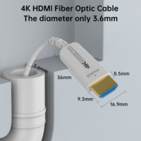 Longueur personnalisée 4K pour câble à fibre optique HDMI 18Gbps A400 conducteur en cuivre PVC plaqué or mâle pour moniteur de données Audio vidéo