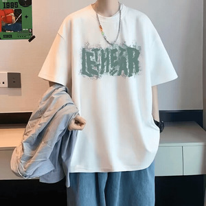 ผู้ผลิตเสื้อยืดเปล่าแบบขายส่ง เสื้อยืดคอตตอนเนื้อหนาสำหรับผู้ชาย เสื้อยืดพิมพ์ลายกราฟิกตามสั่ง เสื้อยืดโอเวอร์ไซส์ พิมพ์ลายนูน 3 มิติ สำหรับผู้ชาย - Product Image 4