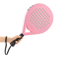 Raquette de padel en fibre de carbone 3k, logo personnalisé, forme diamant, surface rugueuse, faible MOQ 50 pièces, qualité supérieure