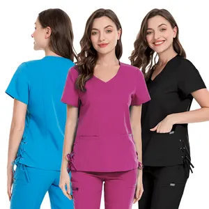 2023 New Arrival Comfortable Wholesale Medical Hospital Nursing Scrub Uniforms Women Nurse Scrubs Set