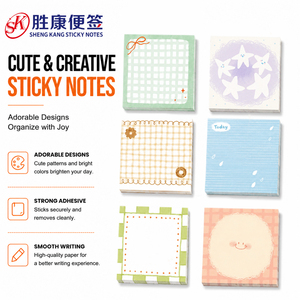 Cute Square Sticky Notes Memo Pad Custom Printed Strong Adhesive Smooth Writing Paper <b>Notepad</b> for Student Office <b>Desk</b> Organizer - Product Image 1