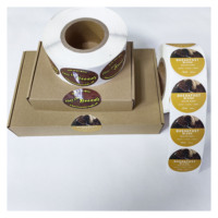 Etiquetas Adhesivas Personalizadas Impermeables en Rollo, Etiquetas Redondas para Sellado de Cajas, Bolsas de Papel, Etiquetas de Embalaje, Etiquetas de Sellado de Productos