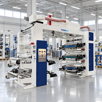 Presse flexographique 6 couleurs à alimentation directe d'usine pour films plastiques, machine d'impression flexo empilable à faible coût pour sacs et emballages