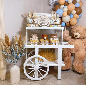 Chariot à bonbons doré en PVC et acrylique pour événements, mariages, fêtes et décorations de festivals - Vente chaude - Product Image 4