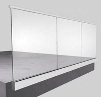 Balustrade u canal verre feuilleté avec meilleur prix balustrade en verre de courrier